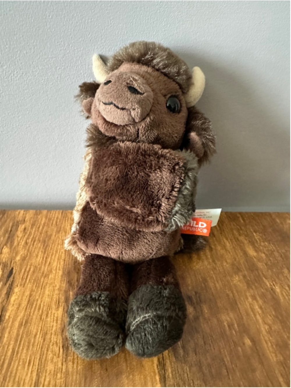 Wild Republic Bison Slap Bracelet Plush Buffalo Stuffed Animal Brown